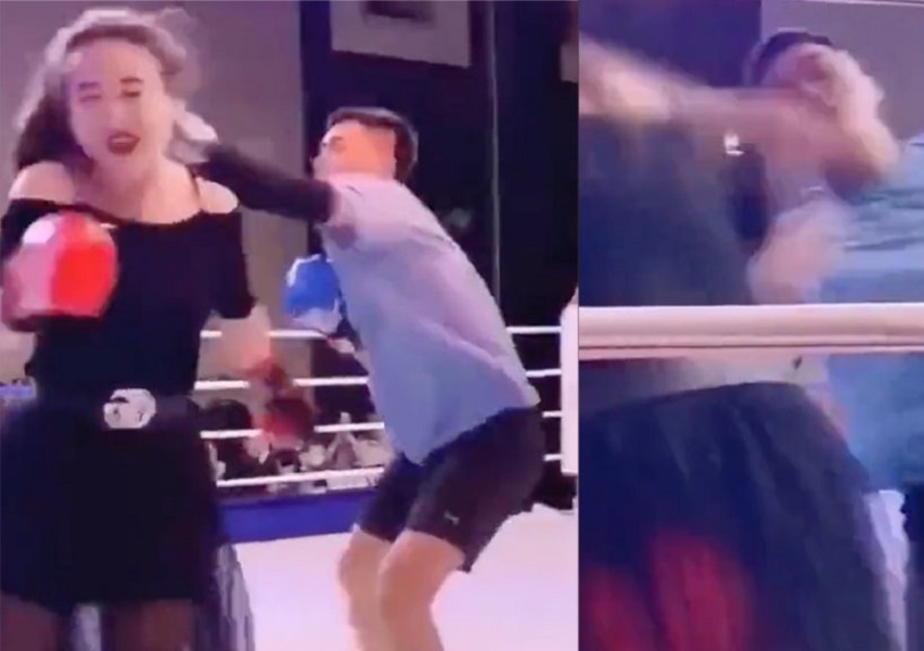 Un couple célèbre ses fiançailles en faisant un combat de boxe