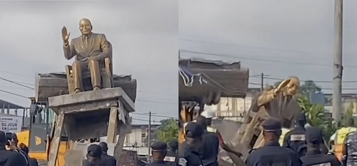Côte d’Ivoire : la démolition d’une statue d’Houphouët Boigny fait réagir la toile