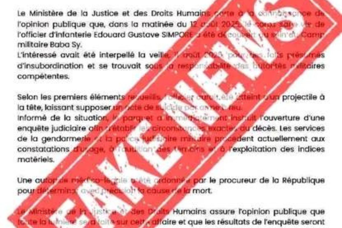Burkina Faso/Affaire un officier militaire retrouvé mort criblé de balle : le ministère dément