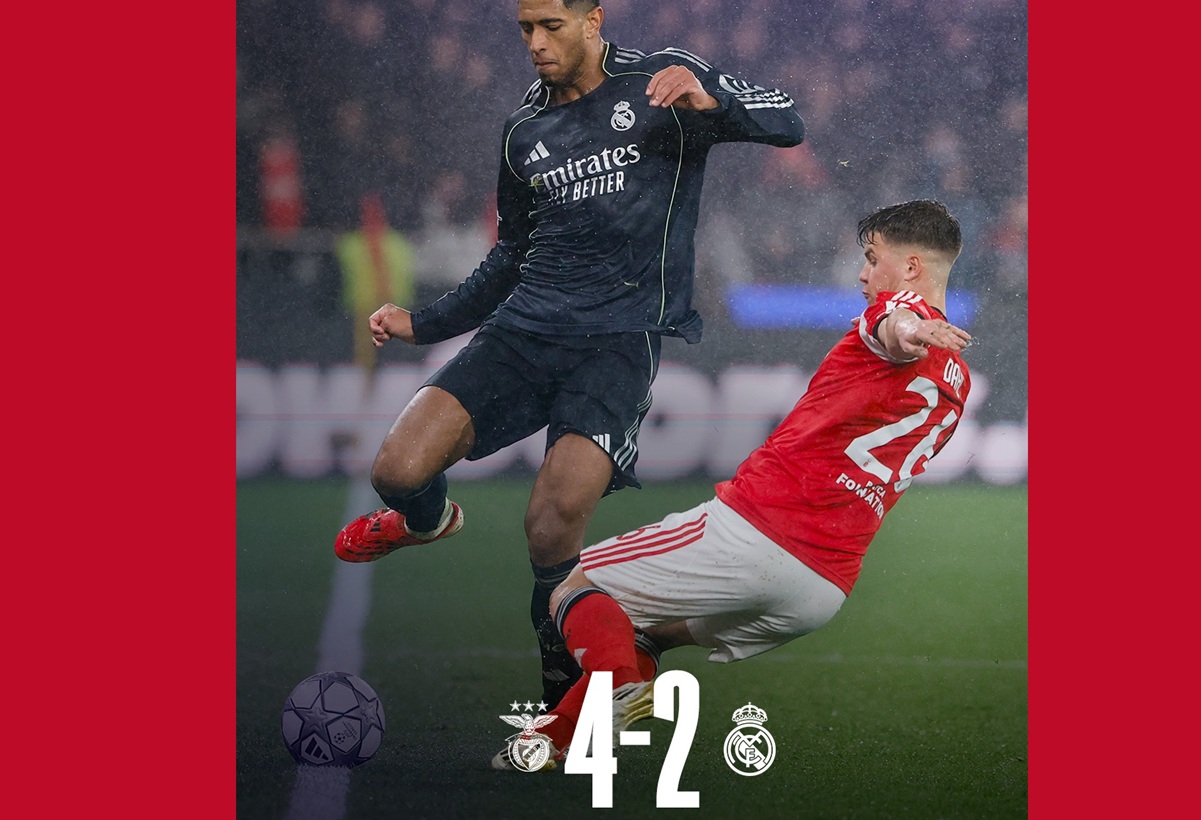 LDC: Le Real Madrid battu à Benfica jouera les barrages