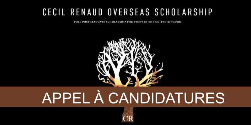 Ouverture des candidatures pour le programme de bourses à l'étranger Cecil Renaud 2027