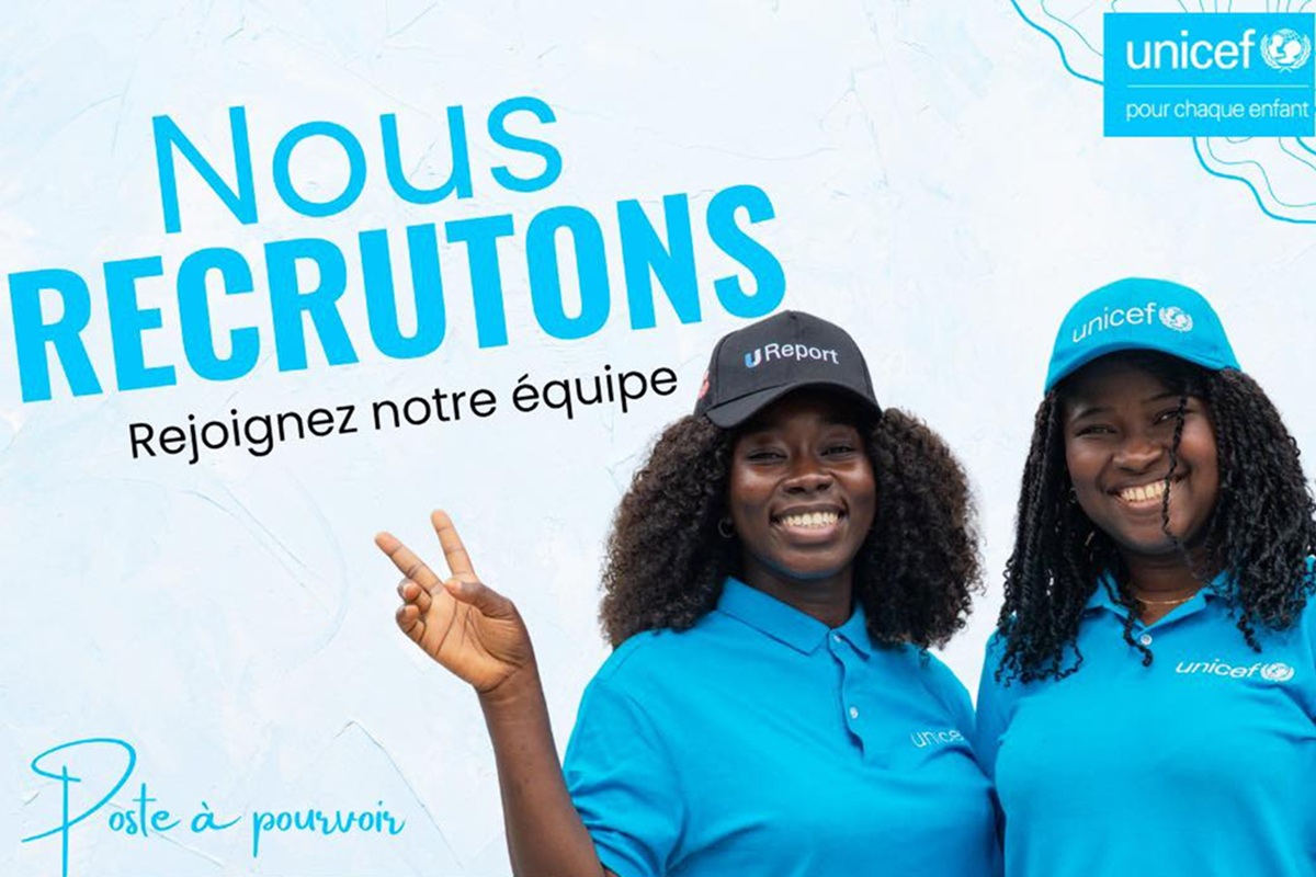 Le bureau de l'UNICEF recrute 20 août 2026