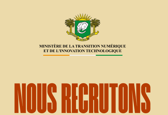 Le Ministère de la Transition Numérique et de l’Innovation Technologique recrute cinq profils de haut niveau pour renforcer ses capacités de pilotage, d’innovation et d’exécution.